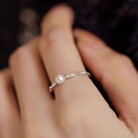 925 natural freshwater pearl ring - Picture 4 of 5